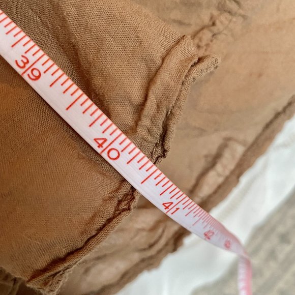 100% Cotton French Peasant Cottagecore Tan Dress - Picture 9 of 11